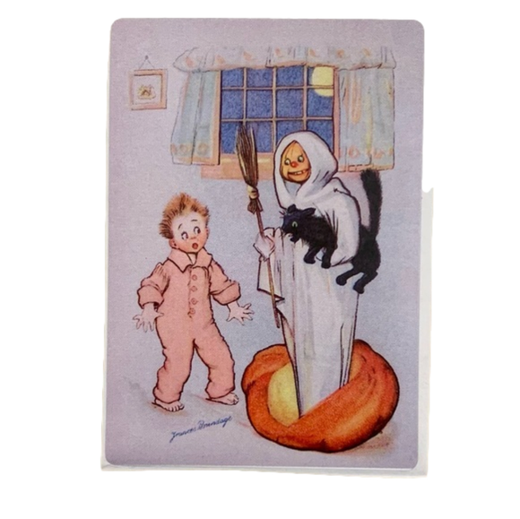 6/$12 🎃 Vintage Halloween Postcard Sticker - Picture 1 of 1